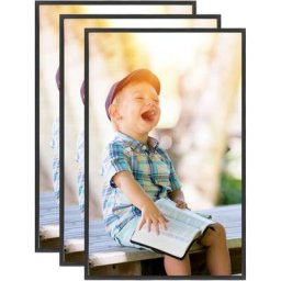 Collage de cadres photo 3 pcs de table Noir 13x18 cm mdf Vidaxl Noir