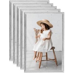 Vidaxl - Collage de cadres photo 5 pcs de table Argenté 30x30 cm mdf Argent