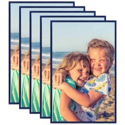 Collage de cadres photo 5 pcs de table Bleu 13x18 cm mdf Vidaxl Bleu