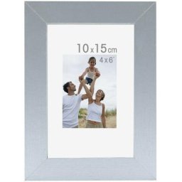 Cadre Photo Bois 10x15 cm - Couleur Bois Aluminium - Bois reconstitué - Cadre pour photo 10x15 cm