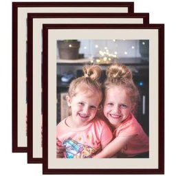 Collage de cadres photo 3 pcs de table Rouge foncé 18x24 cm Vidaxl Rouge