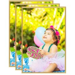 Collage de cadres photo 3 pcs de table Doré 21x29,7 cm mdf Vidaxl Doré