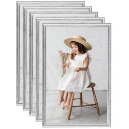 Collage de cadres photo 5 pcs de table Argenté 21x29,7 cm mdf Vidaxl Argent