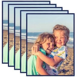 Collage de cadres photo 5 pcs de mur table Bleu 50x60 cm mdf Vidaxl Blue