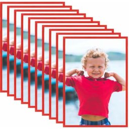 Collage de cadres photo 10 pcs au mur table Rouge 18x24 cm MDF vidaXL - Red