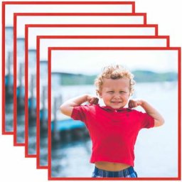 Vidaxl - Collage de cadres photo 5 pcs au mur table Rouge 50x50 cm mdf Red