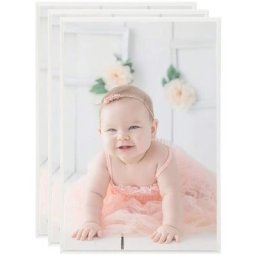 Collage de cadres photo 3 pcs de table Argenté 21x29,7 cm mdf Vidaxl Argent