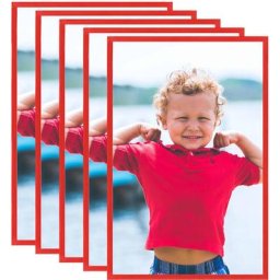 Vidaxl - Collage de cadres photo 5 pcs au mur table Rouge 50x70 cm mdf Rouge