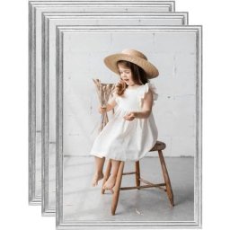 Collage de cadres photo 3 pcs de table Argenté 18x24 cm mdf Vidaxl Argent
