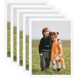 Collage de cadres photo 5 pcs de mur table Blanc 70x90 cm mdf Vidaxl White