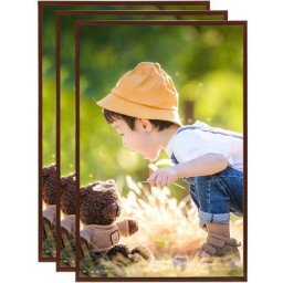 Vidaxl - Collage de cadres photo 3 pcs de mur table Bronze 59,4x84cm mdf Bronze