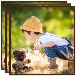 Collage de cadres photo 3 pcs de table Bronze 20x20 cm mdf Vidaxl Bronze