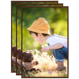 Collage de cadres photo 3 pcs de mur table Bronze 21x29,7cm mdf Vidaxl Bronze