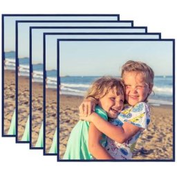 Vidaxl - Collage de cadres photo 5 pcs de mur table Bleu 50x50 cm mdf Blue
