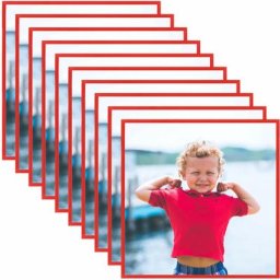 Vidaxl - Collage de cadres photo 10 pcs au mur table Rouge 20x20 cm mdf Red