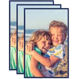 Collage de cadres photo 3 pcs de table Bleu 10x15 cm mdf Vidaxl Bleu