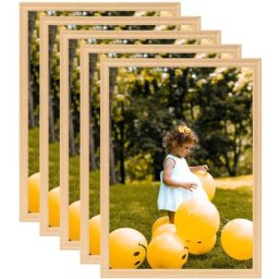 Collage de cadres photo 5 pcs de table Chêne clair 21x29,7 cm Vidaxl Marron clair