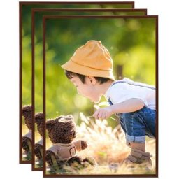 Collage de cadres photo 3 pcs de mur table Bronze 18x24 cm mdf Vidaxl Bronze