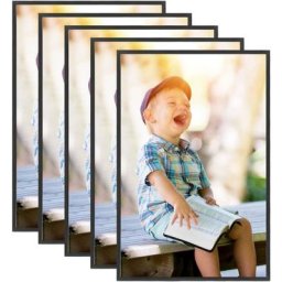 Collage de cadres photo 5 pcs de table Noir 21x29,7 cm mdf Vidaxl Noir