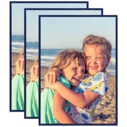 Collage de cadres photo 3 pcs de table Bleu 15x21 cm mdf Vidaxl Bleu