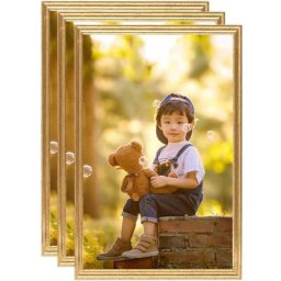 Vidaxl - Collage de cadres photo 3 pcs de mur table Doré 70x90 cm mdf Gold