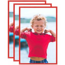 Vidaxl - Collage de cadres photo 3 pcs au mur table Rouge 50x70 cm mdf Red