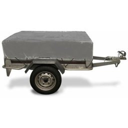 Grande remorque 230x125 avec bâche plate grise, rehausses de ridelles et roue  jockey - Garden Trailer 230 KIPP - UNITRAILER