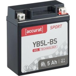 Batterie moto YB5L-BS 5Ah Gel Accurat 12V 90 a 119 x 60 x 129 mm Quad