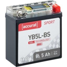Batterie moto YB5L-BS 5Ah Gel Accurat 12V 90 a 119 x 60 x 129 mm Quad