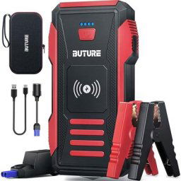 Booster Batterie, 2500A 23800mAh Démarrage de Voiture (Tout Gaz ou 8,0 l Diesel), Chargeur sans