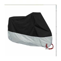 Bâche Moto Noir Argent en 245 x 105 x 125cm FUIENKO