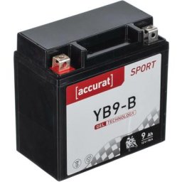 Batterie moto YB9-B 9Ah Gel Accurat 12V 90A 137 x 76 x 134 mm Quad