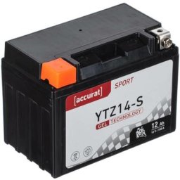 Batterie moto YTZ14S, YTZ14-S 12Ah Gel Accurat 12V 150A 150 x 87 x 110 mm Quad