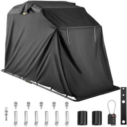 Housse pour Moto, Couverture Imperméable Moto 330 cm, Abri Moto Extérieur Noir - Vevor