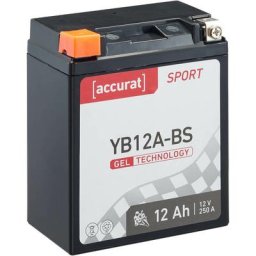 Batterie moto YB12A-BS 12Ah Gel Accurat 12V 250 a 134 x 78 x 156 mm Quad