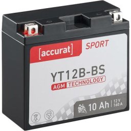 Batterie moto YT12B-BS 10Ah agm Accurat 12V 160A 150 x 70 x 130 mm Quad
