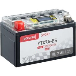 Batterie moto YTX7A-BS 7Ah Gel Accurat 12V 130 a 150 x 87 x 93 mm Quad