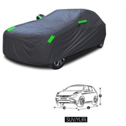 Live House - Bâche pour Voiture suv Impermeable 480 x 175 x 150cm Noir Extérieur