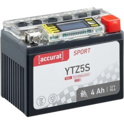 Batterie moto YTZ5S 4Ah Gel Accurat 12V 70 a 113 x 70 x 85 mm Quad