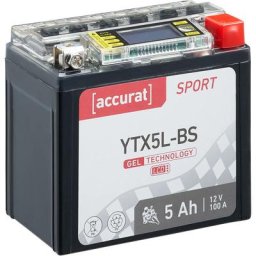 Batterie moto YTX5L-BS 5Ah Gel Accurat 12V 100 a 113 x 70 x 107 mm Quad