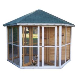 Volière en bois 9.60m² - Habrita - poh38 - multicouleur
