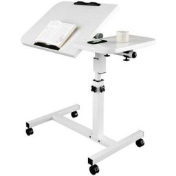 Tonghua - Table Roulant de Lit Canapé pour Ordinateur Portable Hauteur Réglable,Bureau Table
