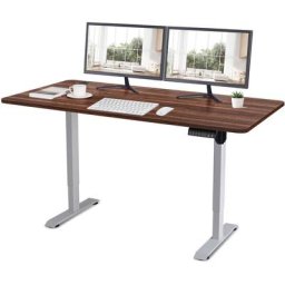 Devoko - 160CM Bureau debout réglable en hauteur avec moteur électrique, bureau d'ordinateur,