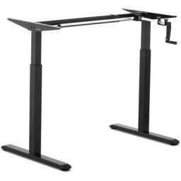 Piètement De Bureau Assis Debout Manuel Pied Table Hauteur Réglable Home Office - Noir