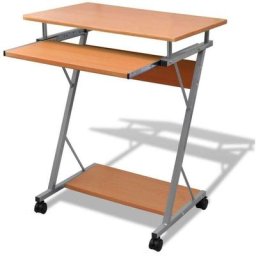 Helloshop26 - Bureau table meuble travail informatique brune pour ordinateur - Marron