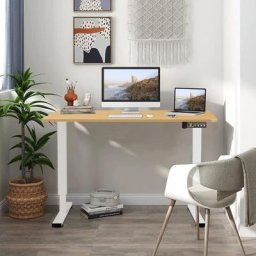 Devoko - Bureau Assis Debout Électrique Réglable en Hauteur, Panneau avec 4 Claviers à Mémoire