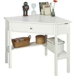 FWT31-W Table Bureau d'Angle Bureau informatique Secrétaire avec Tiroir - Blanc - Sobuy