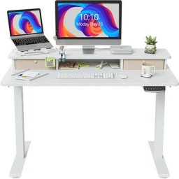 Bureau Assis Debout Électrique - 12060 cm Bureau Table Debout Réglable en Hauteur Acier avec