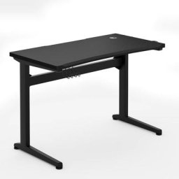 Bureau Gaming en Forme de t avec Pieds Réglables, 115X60X76CM, Table de Jeu avec Porte-gobelet et