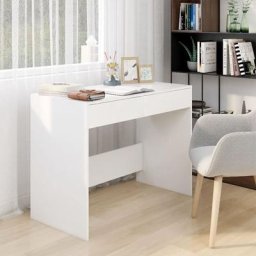 Elegant-Stil Bureau Blanc 101x50x76,5 cm Aggloméré,pour Salon/Jardin,Montage facile,25,7 Kg